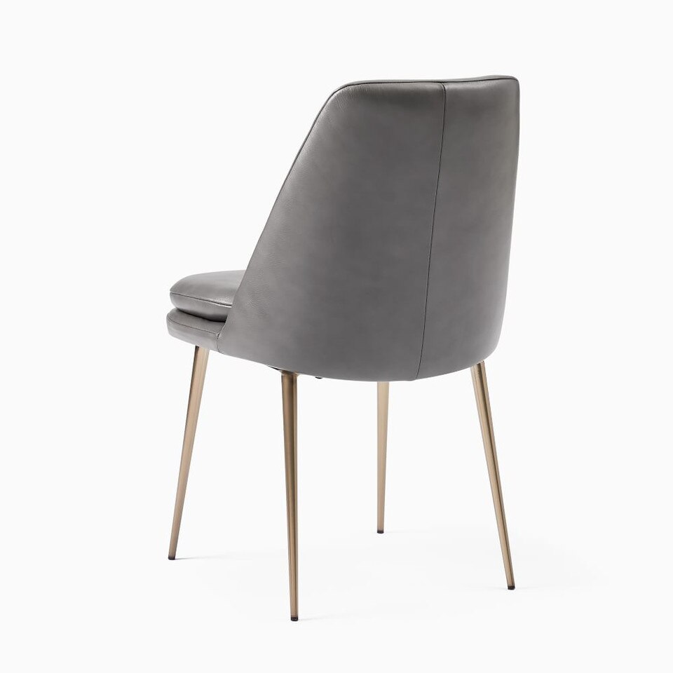Finley LowBack Leather Dining Chair West Elm UK